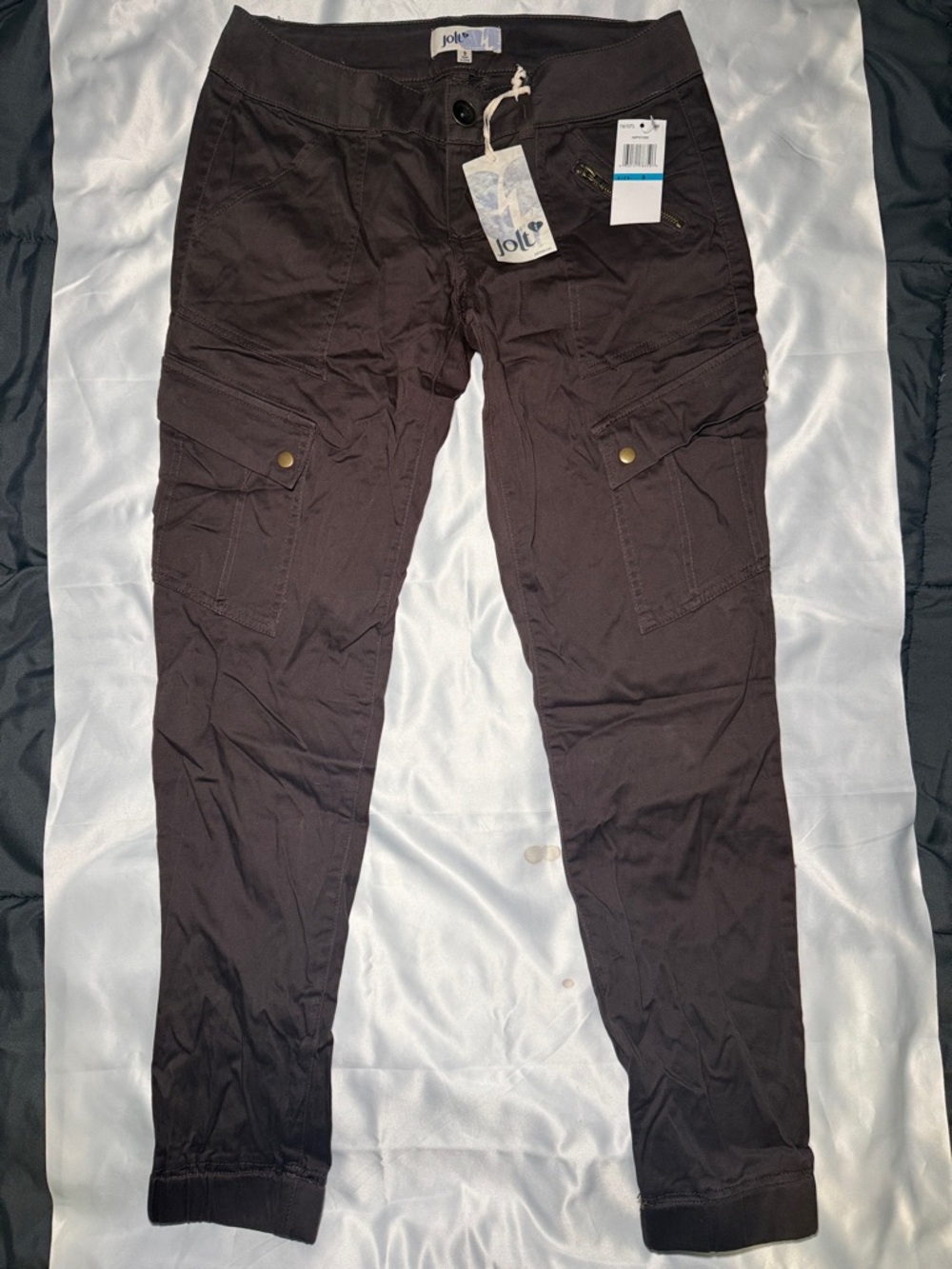 Jolt Dark Brown Women's Cotton Stretch Pants